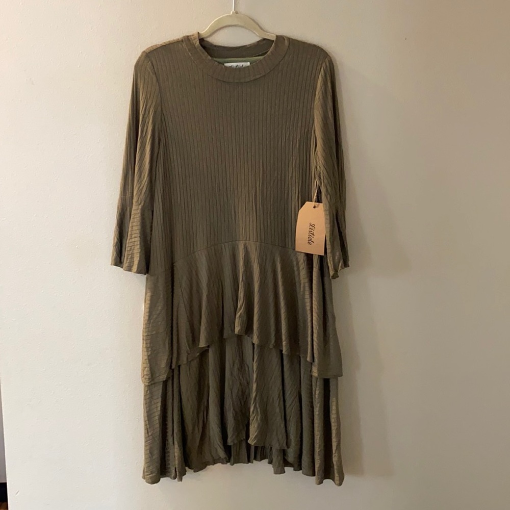 Green tiered dress